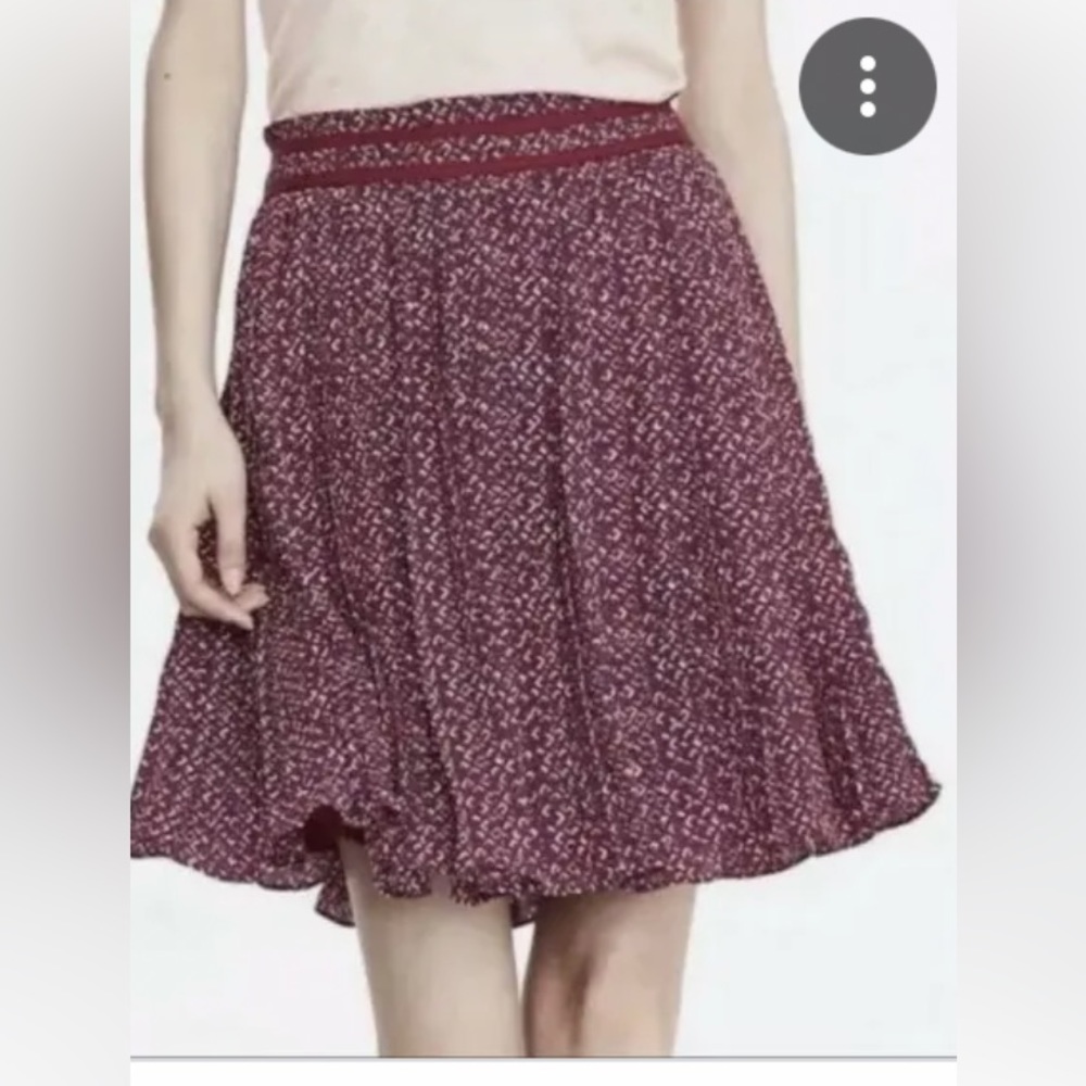 Banana Republic Print Micro Pleat Skirt